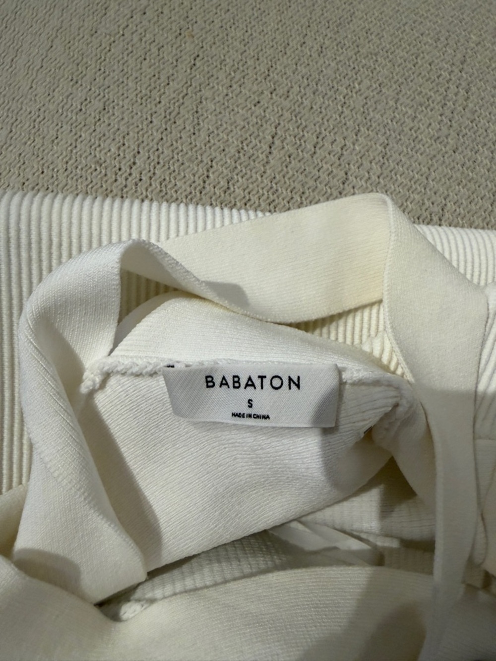 Babaton Cream Cross-Front Ribbed Tank - Picture 2 of 2